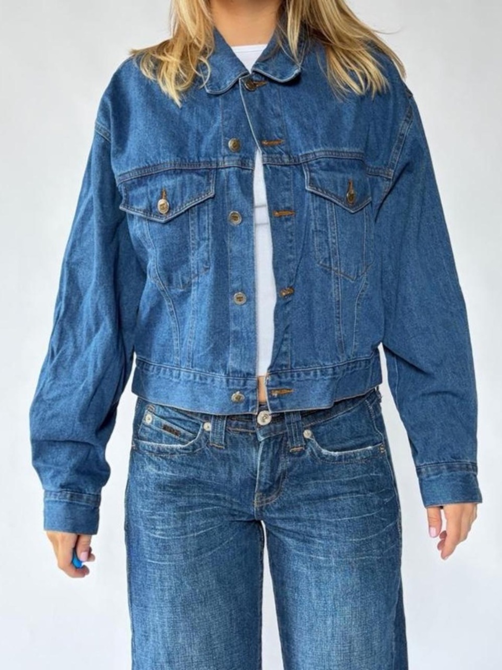 Denim Trucker Jacket Vintage Fashion Bug 90's Medium